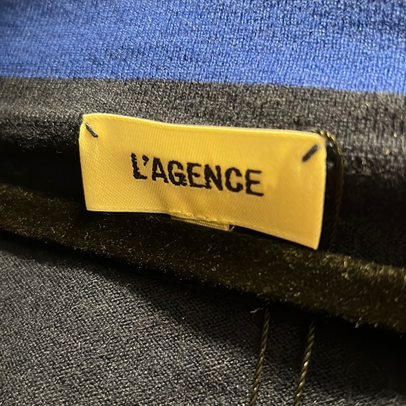 LAGENCE Antionette V Neck Pullover Blue Long Sleeve Sweater XXS - Picture 11 of 15